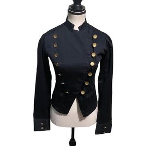 Vintage Black Double Breasted Victorian Gothic Coat